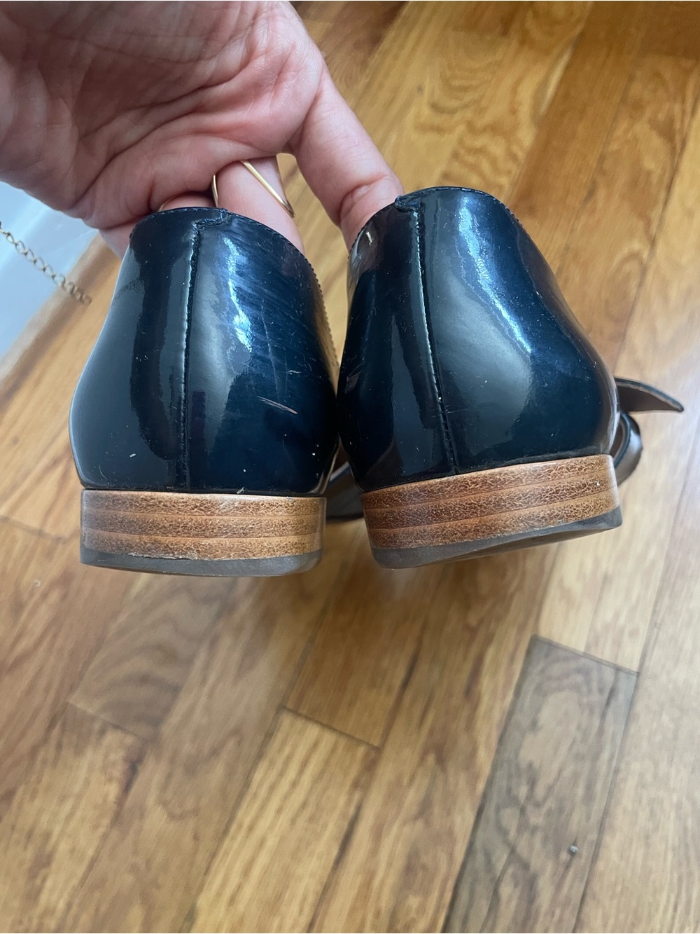 Linea Paolo Navy Patent Flats🥿🥿 - Picture 3 of 7